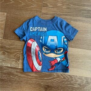Captain America Old Navy Blue Toddler T-Shirt Size 2T Short Sleeve Tee